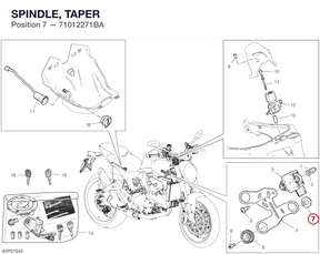 SPINDLE, TAPER 71012271BA diagram position
