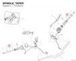 SPINDLE, TAPER 71015041A diagram position