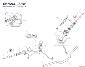 SPINDLE, TAPER 71015041A diagram position