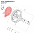 Diagram preview: DISC BRAKE DIA 320 (94509060000)