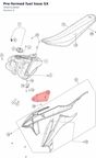 Diagram preview: Pre-formed fuel hose SX (50507016000)