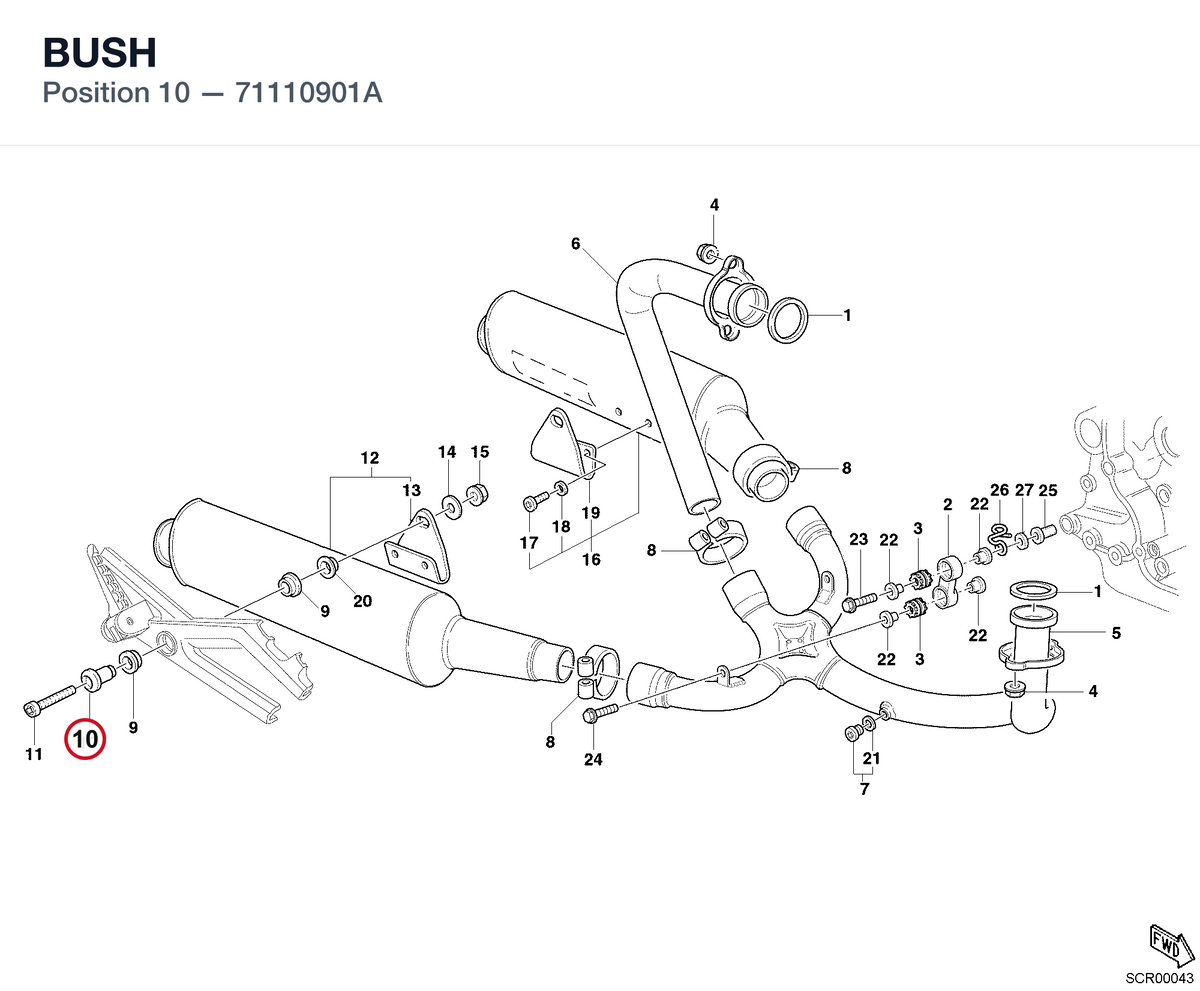 BUSH 71110901A diagram position