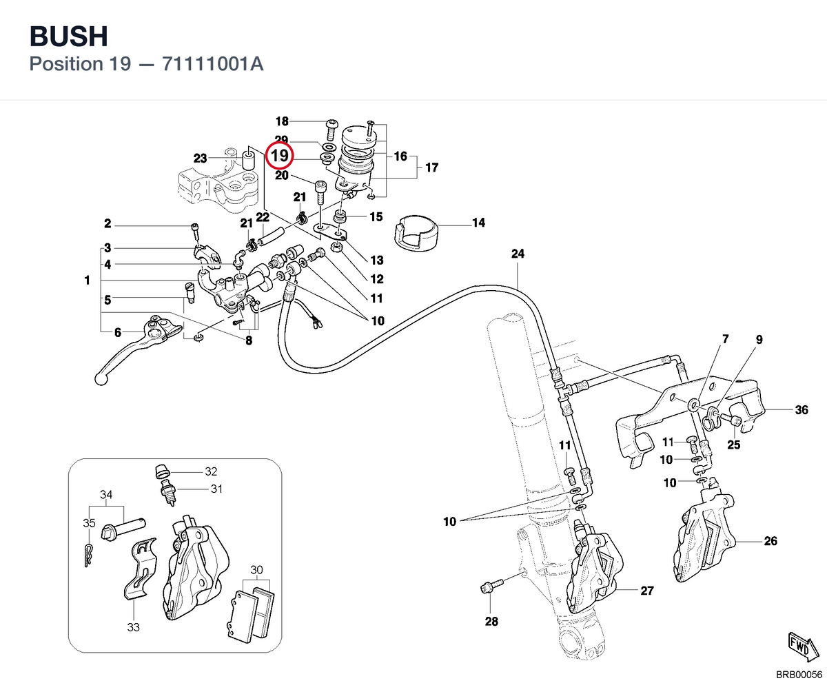 BUSH 71111001A diagram position