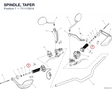 SPINDLE, TAPER 71111301A diagram position