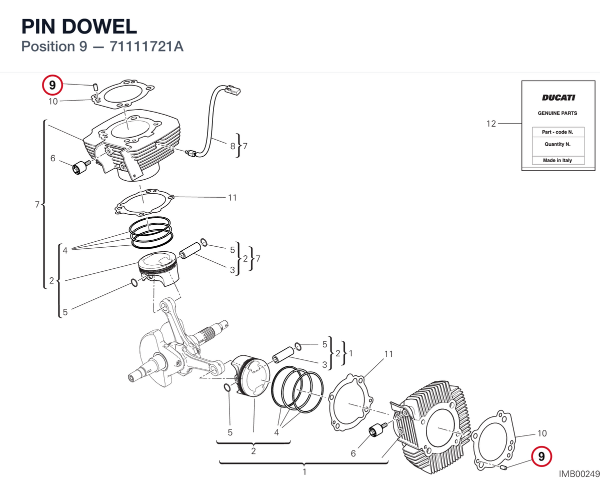 PIN DOWEL 71111721A diagram position