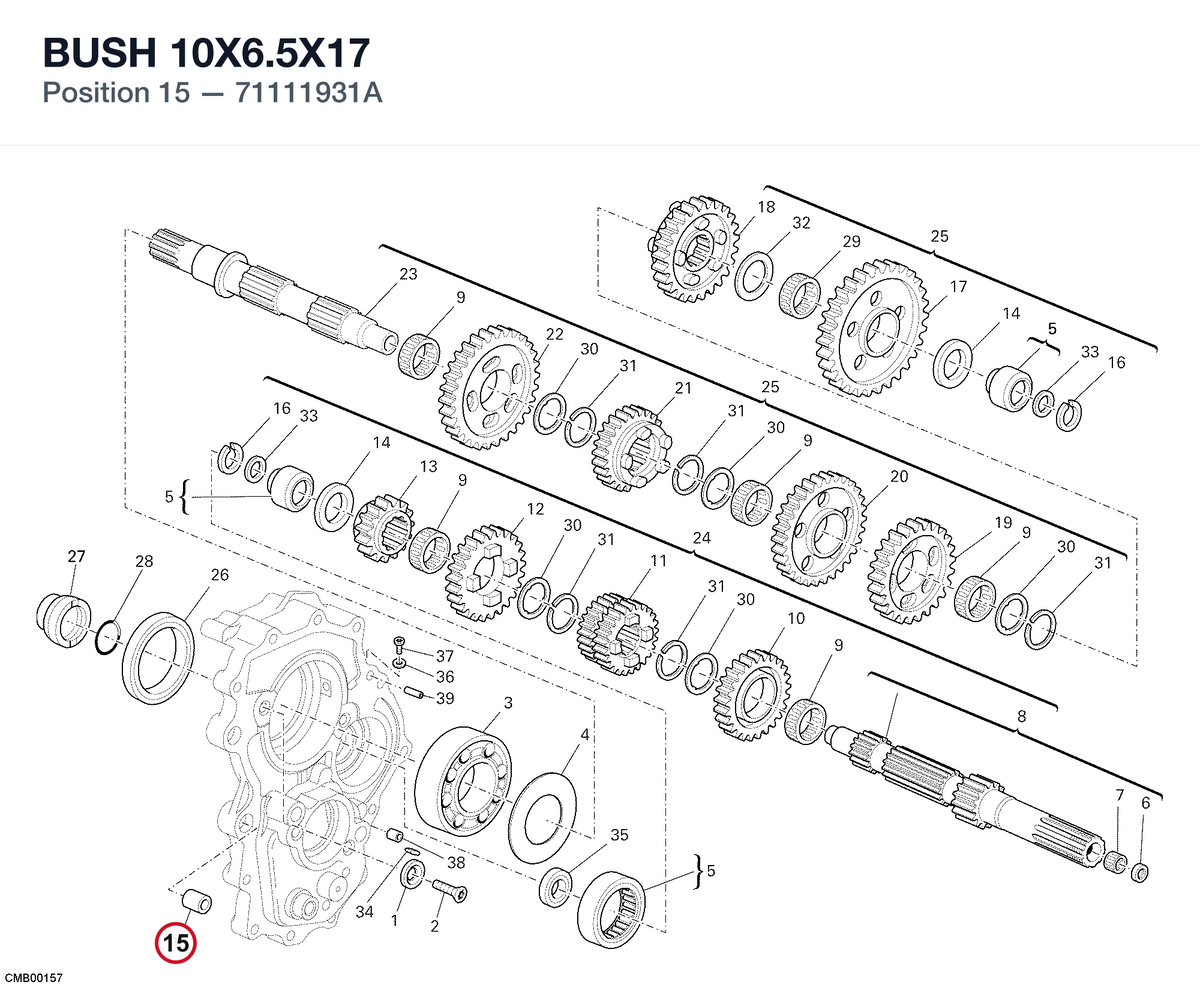 BUSH 10X6.5X17 71111931A diagram position