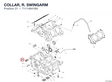 COLLAR, R. SWINGARM 71114641BA diagram position