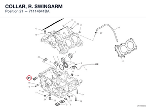 COLLAR, R. SWINGARM 71114641BA diagram position