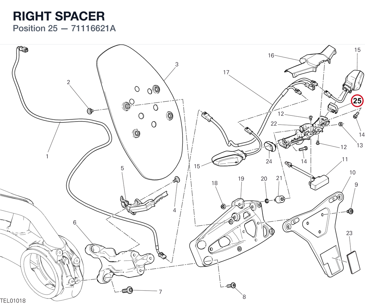 RIGHT SPACER 71116621A diagram position