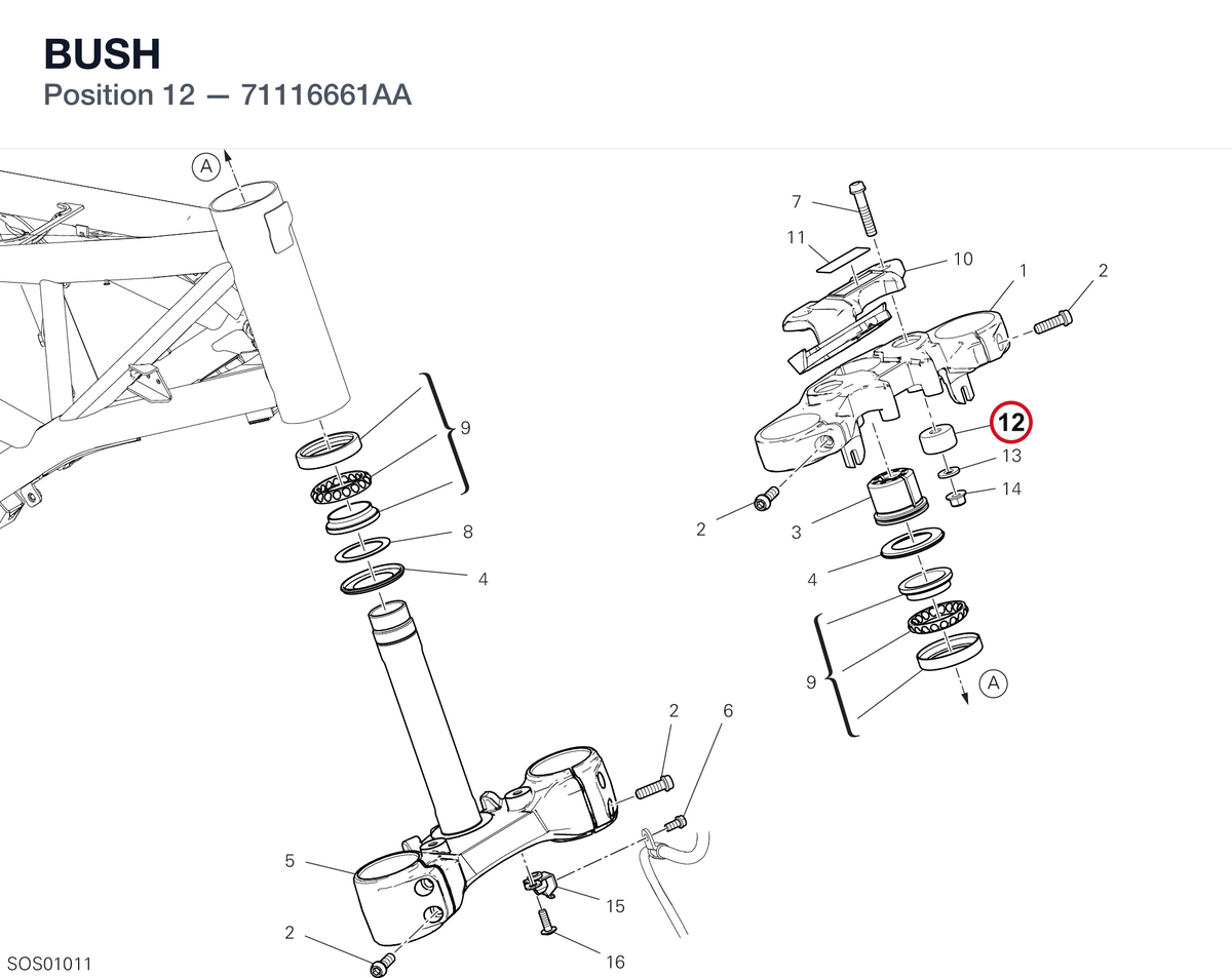 BUSH 71116661AA diagram position