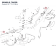 SPINDLE, TAPER 71117391A diagram position