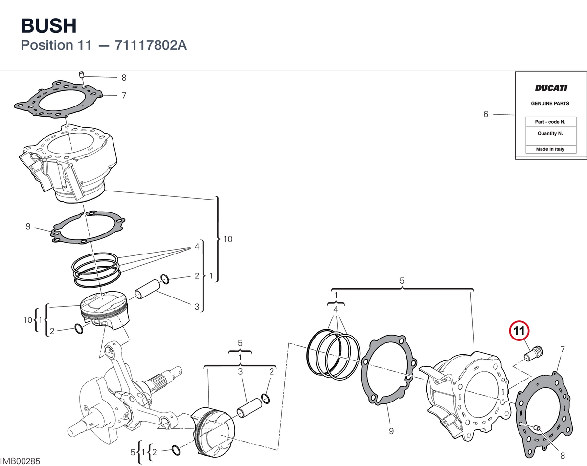 BUSH 71117802A diagram position