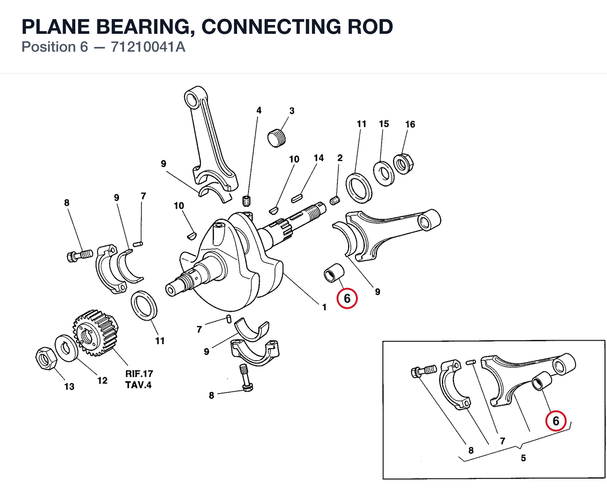 PLANE BEARING, CONNECTING ROD