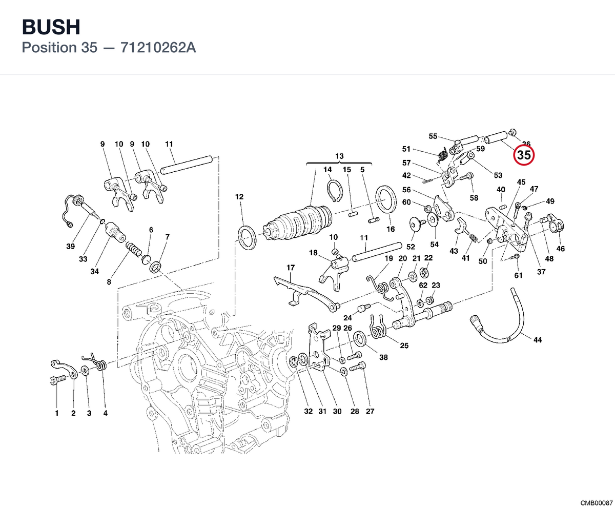 BUSH 71210262A diagram position