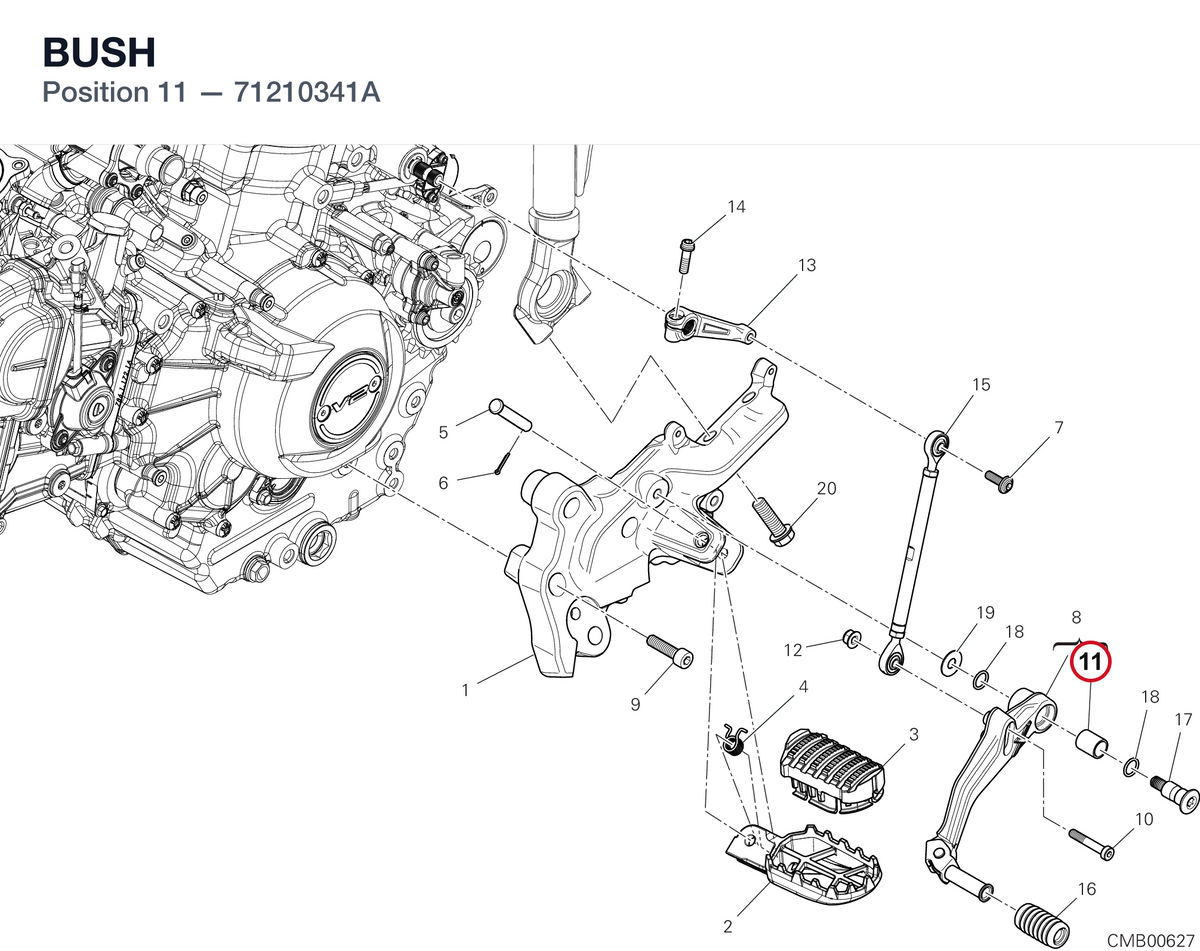 BUSH 71210341A diagram position