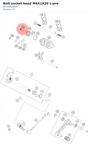 Diagram preview: Bolt socket head M6X1X20 L-pre (90134098000)