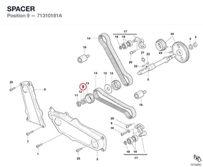 SPACER 71310181A diagram position