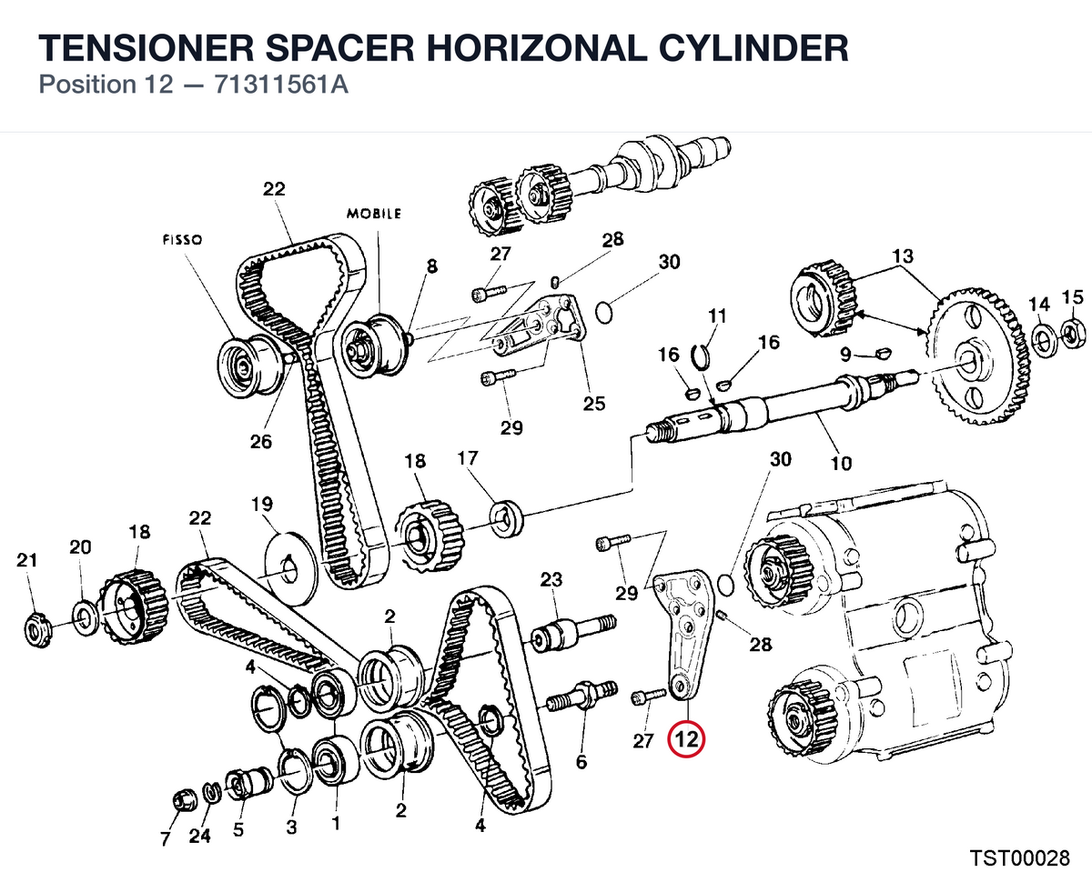 TENSIONER SPACER HORIZONAL CYLINDER