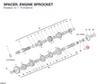 SPACER, ENGINE SPROCKET 71312041A diagram position