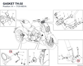 GASKET TH.02 71314901A diagram position