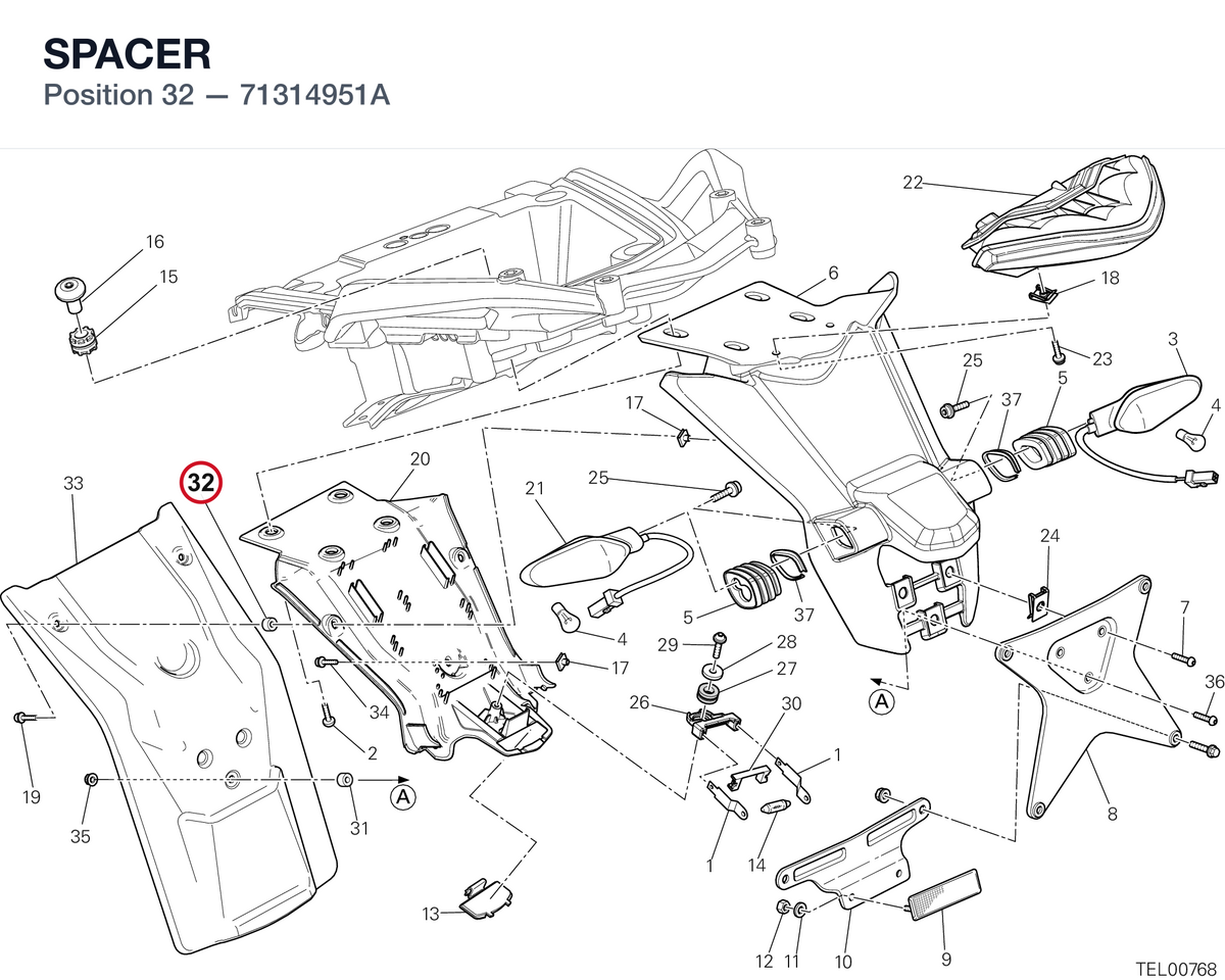 SPACER 71314951A diagram position