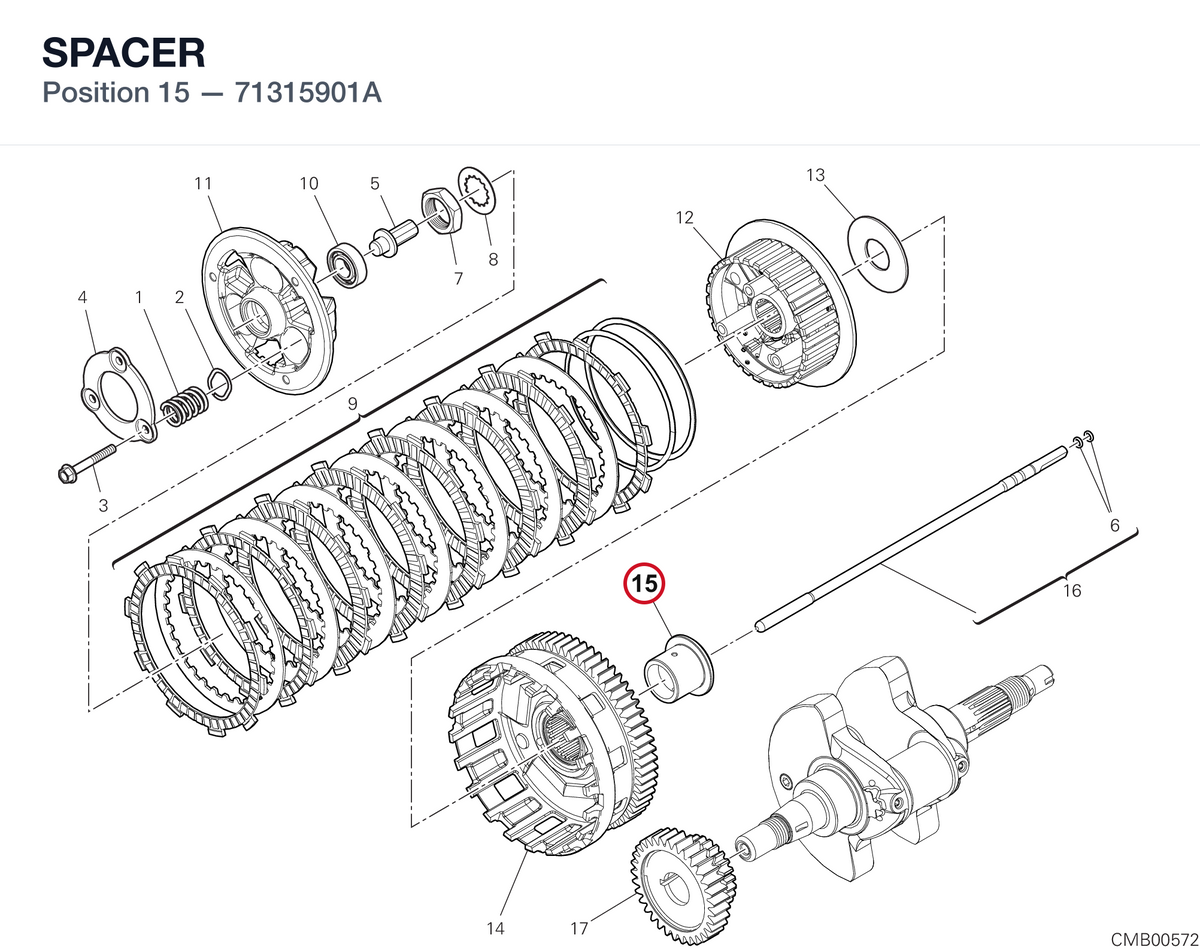 SPACER 71315901A diagram position