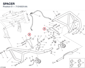 SPACER 71316031AA diagram position