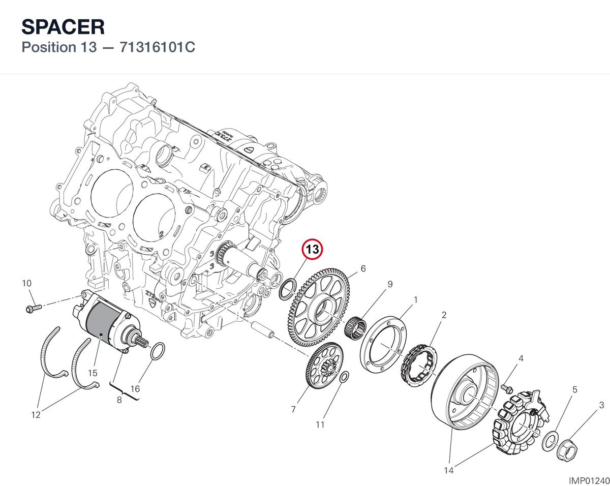 SPACER 71316101C diagram position