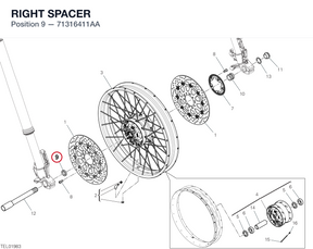 RIGHT SPACER 71316411AA diagram position
