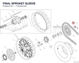 FINAL SPROKET SLEEVE 71316431AA diagram position