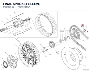 FINAL SPROKET SLEEVE 71316431AA diagram position