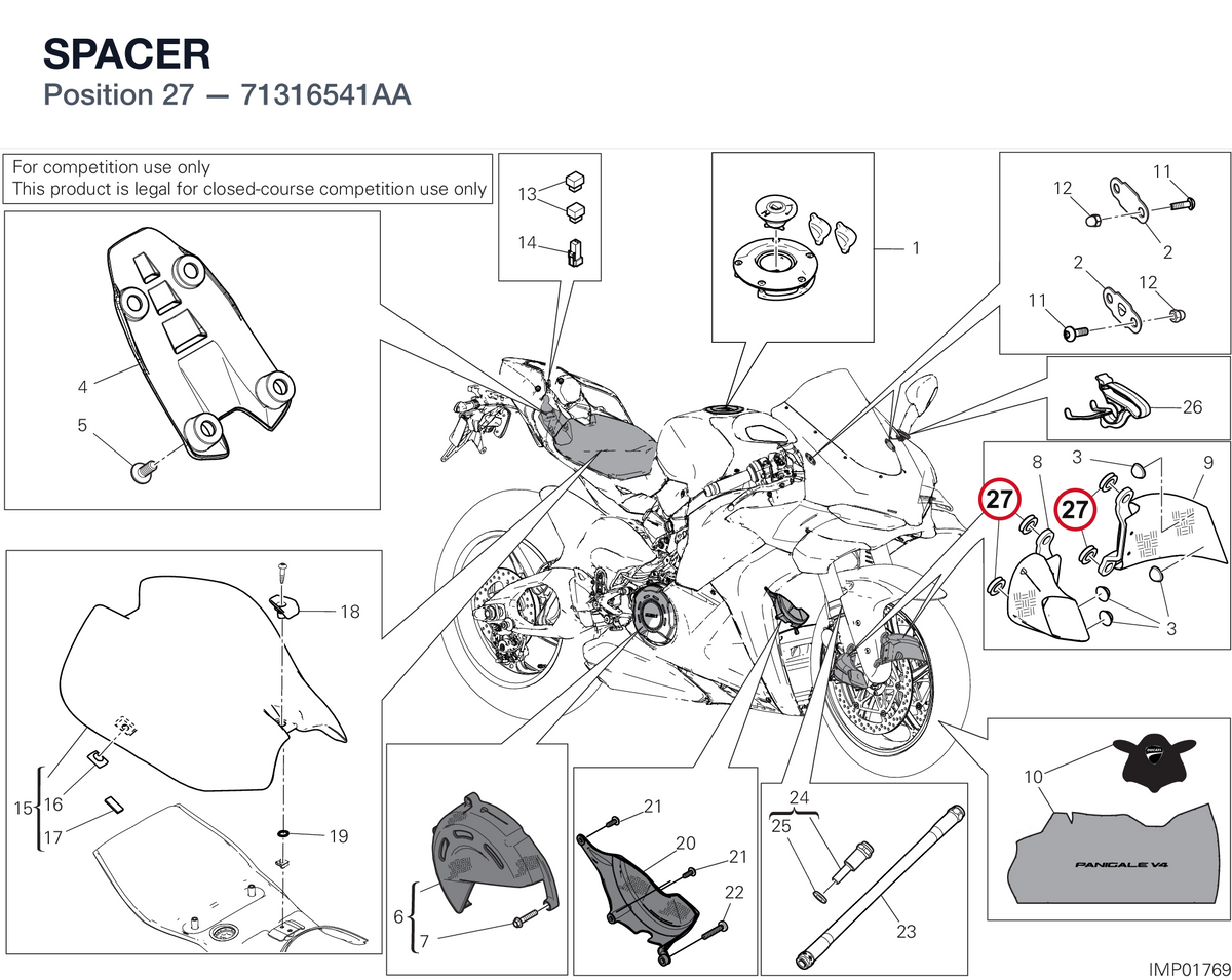 SPACER 71316541AA diagram position