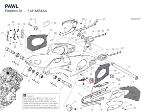 PAWL 71316581AA diagram position