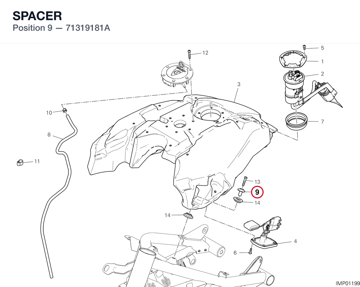 SPACER 71319181A diagram position