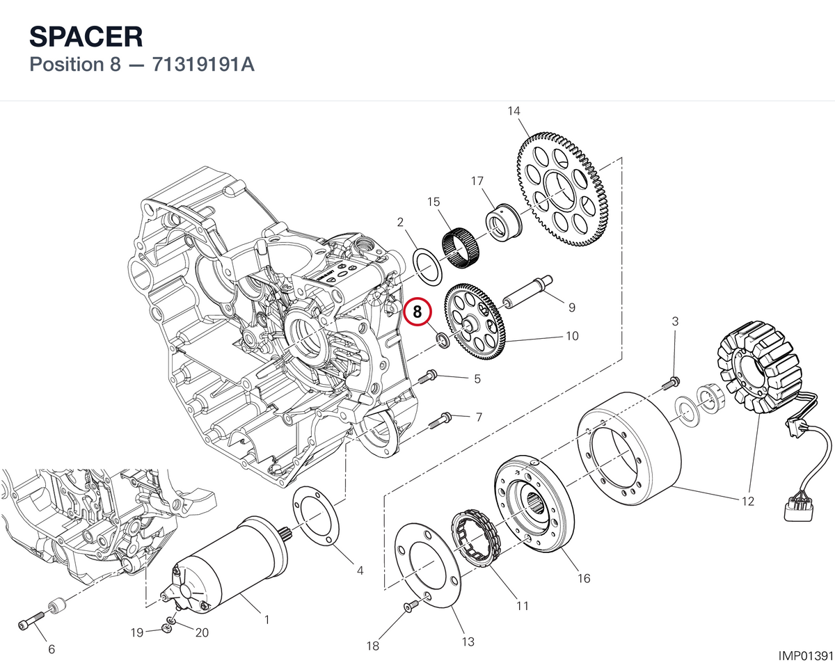SPACER 71319191A diagram position