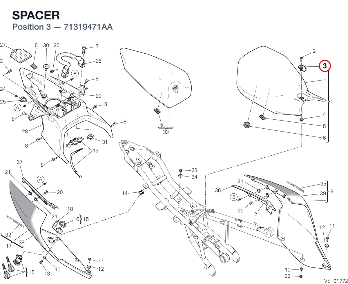 SPACER 71319471AA diagram position
