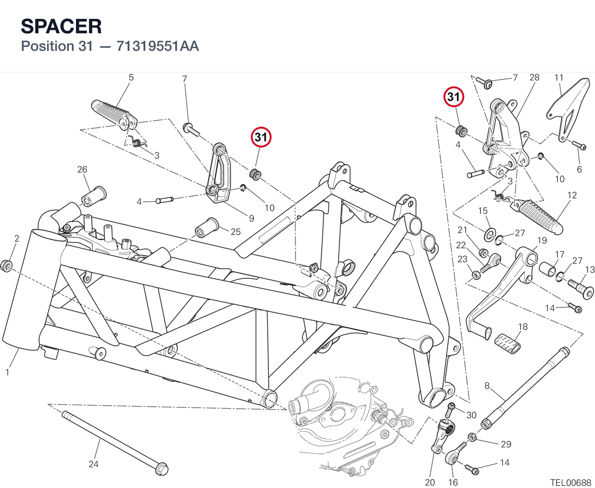SPACER 71319551AA diagram position