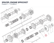 SPACER, ENGINE SPROCKET 71319951A diagram position