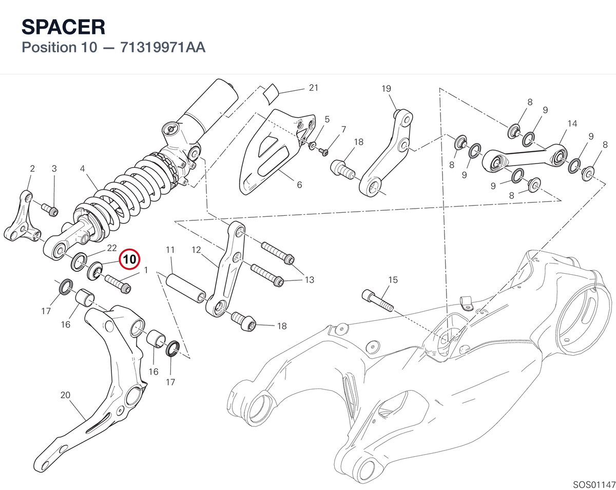 SPACER 71319971AA diagram position