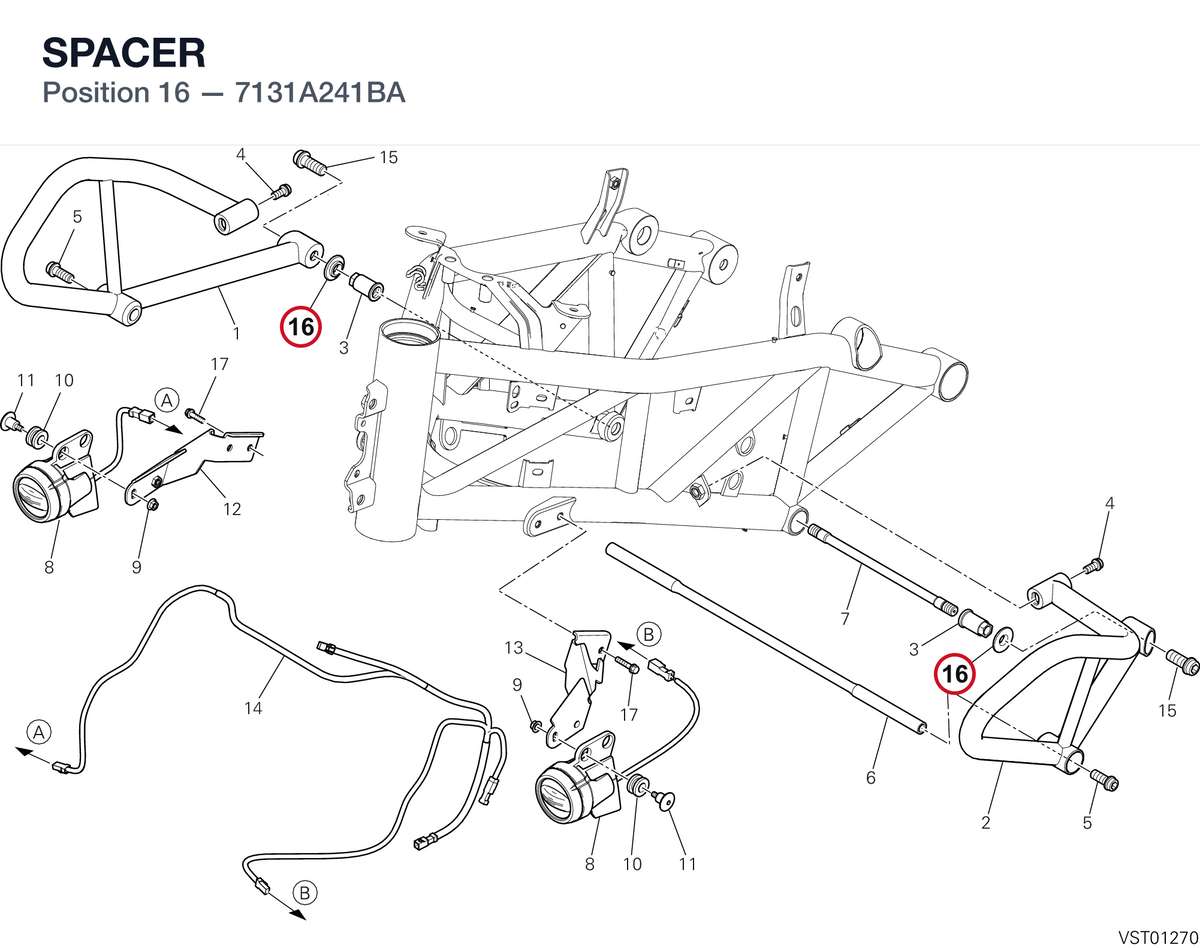 SPACER 7131A241BA diagram position