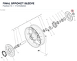 FINAL SPROKET SLEEVE 7131A362AA diagram position
