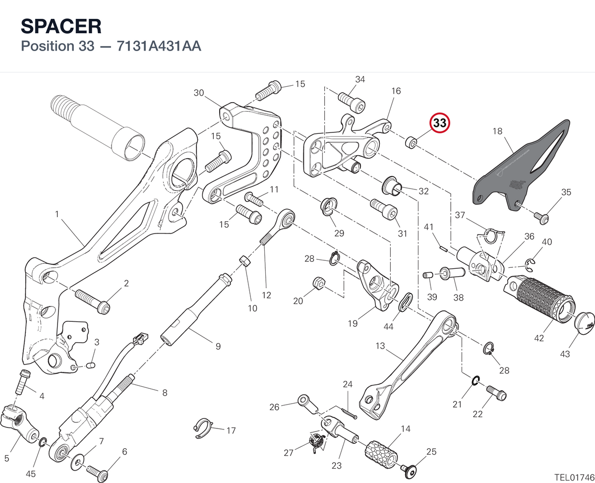 SPACER 7131A431AA diagram position