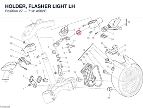 HOLDER, FLASHER LIGHT LH 7131A502C diagram position