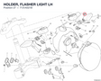 HOLDER, FLASHER LIGHT LH 7131A521B diagram position
