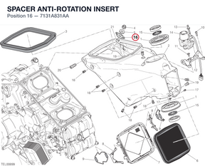 SPACER ANTI-ROTATION INSERT 7131A831AA diagram position