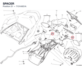 SPACER 7131A921A diagram position