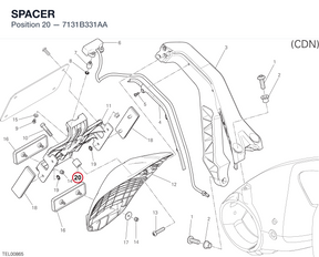 SPACER 7131B331AA diagram position