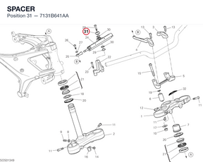 SPACER 7131B641AA diagram position