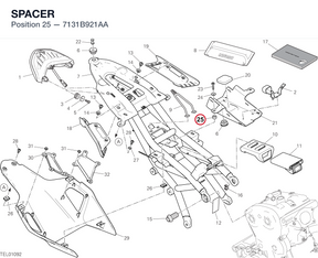 SPACER 7131B921AA diagram position
