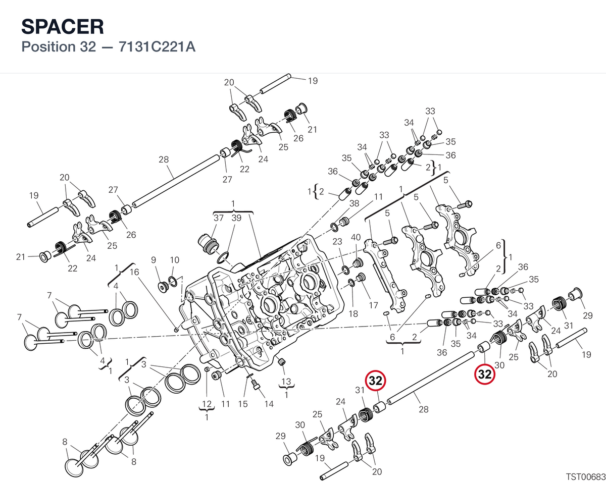 SPACER 7131C221A diagram position